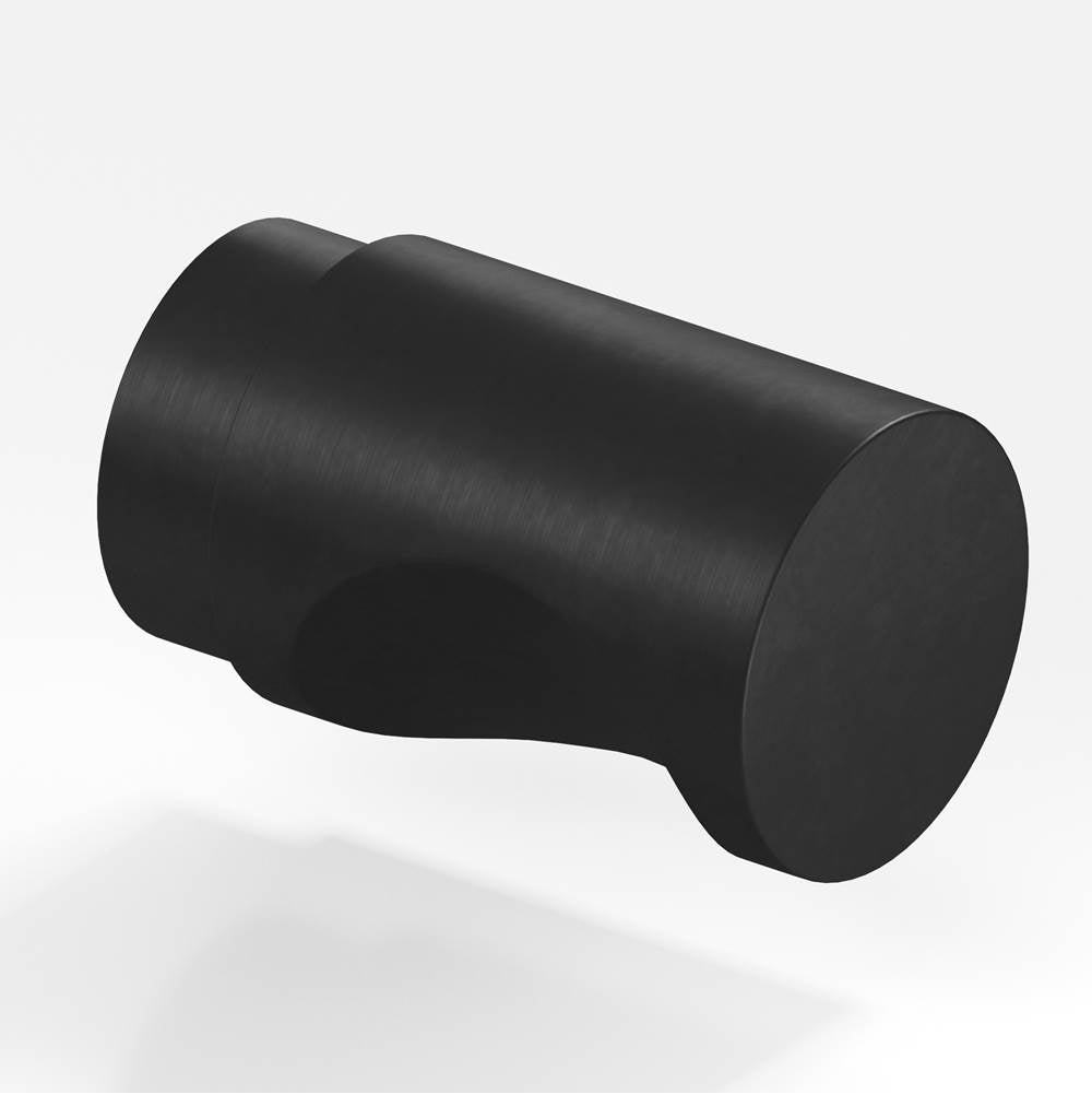 Colonial Bronze - 0.75'' diameter Round Cabinet Knob hand finished in Matte Satin Black - Matte Satin Black