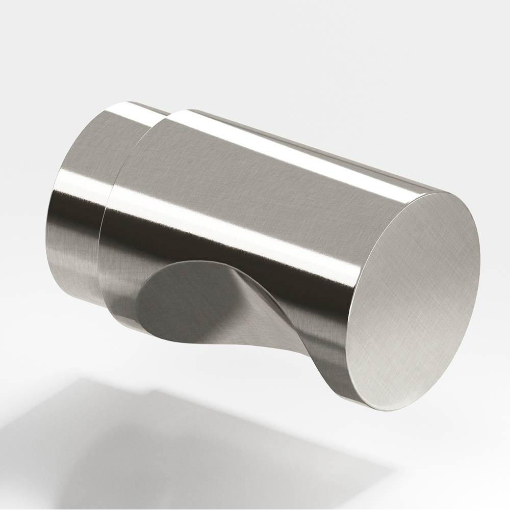 Colonial Bronze - 1'' diameter Round Cabinet Knob, Back-to-Back Shower Door Knob Kit hand finished in Nickel Stainless - Nickel Stainless