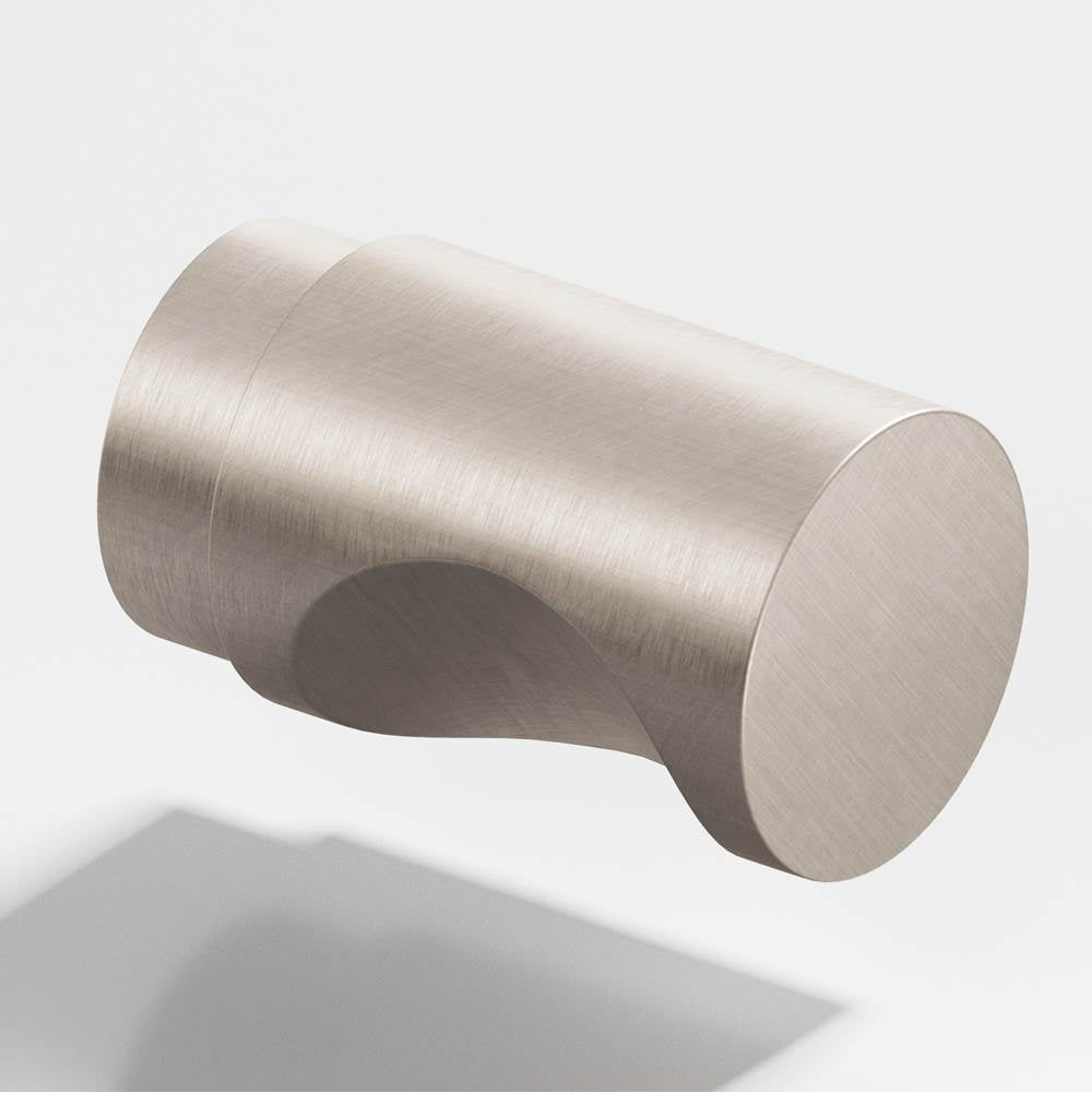 Colonial Bronze - 0.5'' diameter Round Cabinet Knob hand finished in Matte Satin Nickel - Matte Satin Nickel