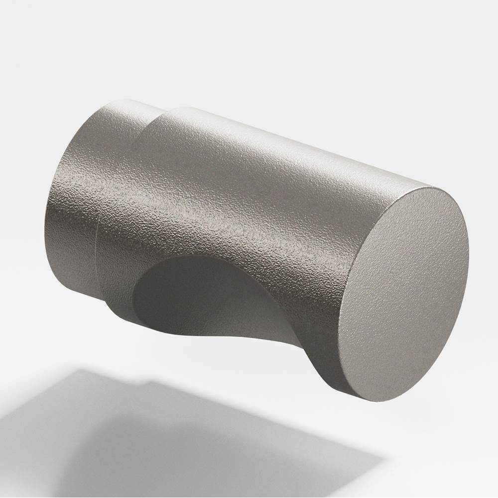 Colonial Bronze - 0.5'' diameter Round Cabinet Knob hand finished in Frost Nickel - Frost Nickel