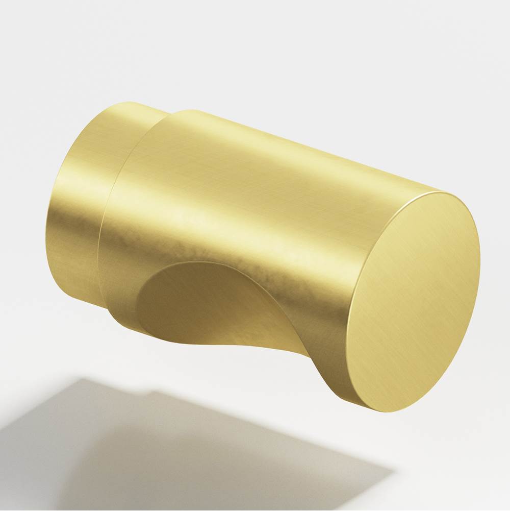Colonial Bronze - 0.75'' diameter Round Cabinet Knob hand finished in Matte Satin Brass - Matte Satin Brass