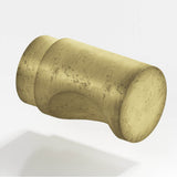 Colonial Bronze - 0.75'' diameter Round Cabinet Knob hand finished in Distressed Antique Brass - Distressed Antique Brass