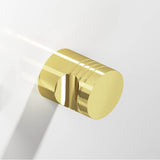 Colonial Bronze - 0.75'' diameter Round, grooved Cabinet Knob hand finished in Polished Brass - Polished Brass