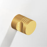 Colonial Bronze - 1'' diameter Round, grooved Cabinet Knob, Back-to-Back Shower Door Knob Kit hand finished in Weathered Brass - Weathered Brass