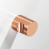 Colonial Bronze - 0.75'' diameter Round, grooved Cabinet Knob hand finished in Polished Copper - Polished Copper