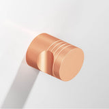 Colonial Bronze - 1'' diameter Round, grooved Cabinet Knob, Back-to-Back Shower Door Knob Kit hand finished in Matte Satin Copper - Matte Satin Copper