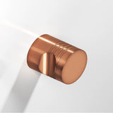 Colonial Bronze - 1'' diameter Round, grooved Cabinet Knob, Back-to-Back Shower Door Knob Kit hand finished in Antique Copper - Antique Copper