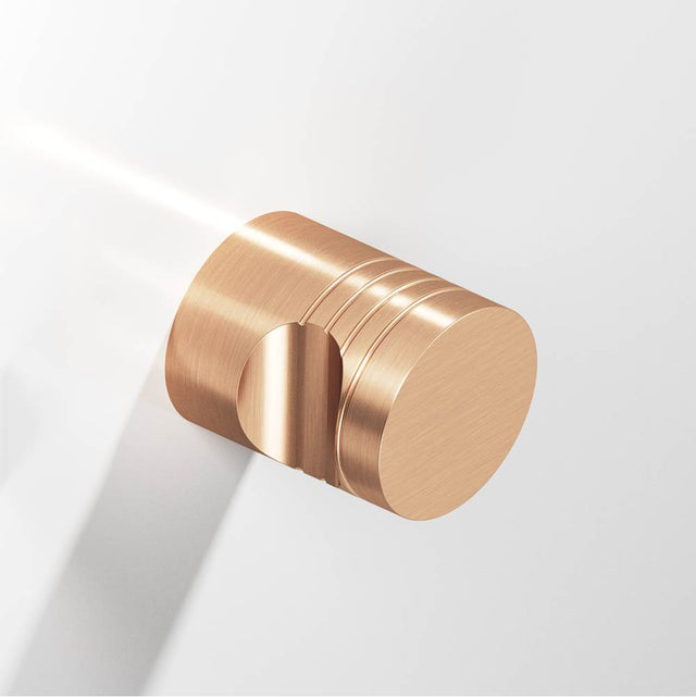 Colonial Bronze - 1'' diameter Round, grooved Cabinet Knob, Back-to-Back Shower Door Knob Kit hand finished in Satin Bronze - Satin Bronze