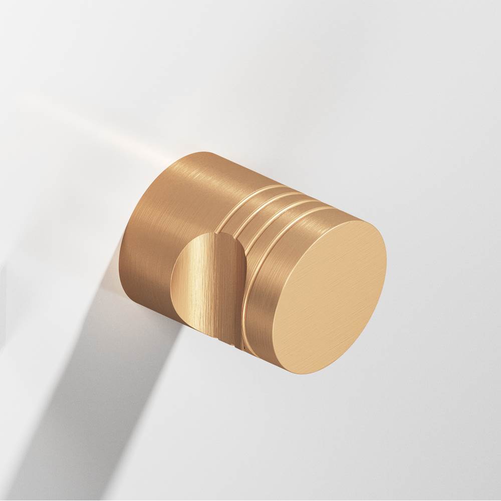 Colonial Bronze - 0.75'' diameter Round, grooved Cabinet Knob hand finished in Matte Satin Bronze - Matte Satin Bronze