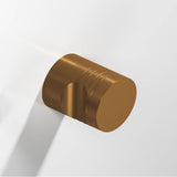Colonial Bronze - 1'' diameter Round, grooved Cabinet Knob, Back-to-Back Shower Door Knob Kit hand finished in Matte Light Statuary Bronze - Matte Light Statuary Bronze