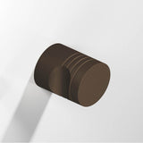 Colonial Bronze - 1'' diameter Round, grooved Cabinet Knob, Back-to-Back Shower Door Knob Kit hand finished in Heritage Bronze - Heritage Bronze