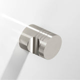 Colonial Bronze - 1'' diameter Round, grooved Cabinet Knob, Back-to-Back Shower Door Knob Kit hand finished in Satin Nickel - Satin Nickel