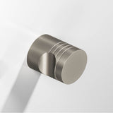 Colonial Bronze - 1'' diameter Round, grooved Cabinet Knob, Back-to-Back Shower Door Knob Kit hand finished in Matte Pewter - Matte Pewter