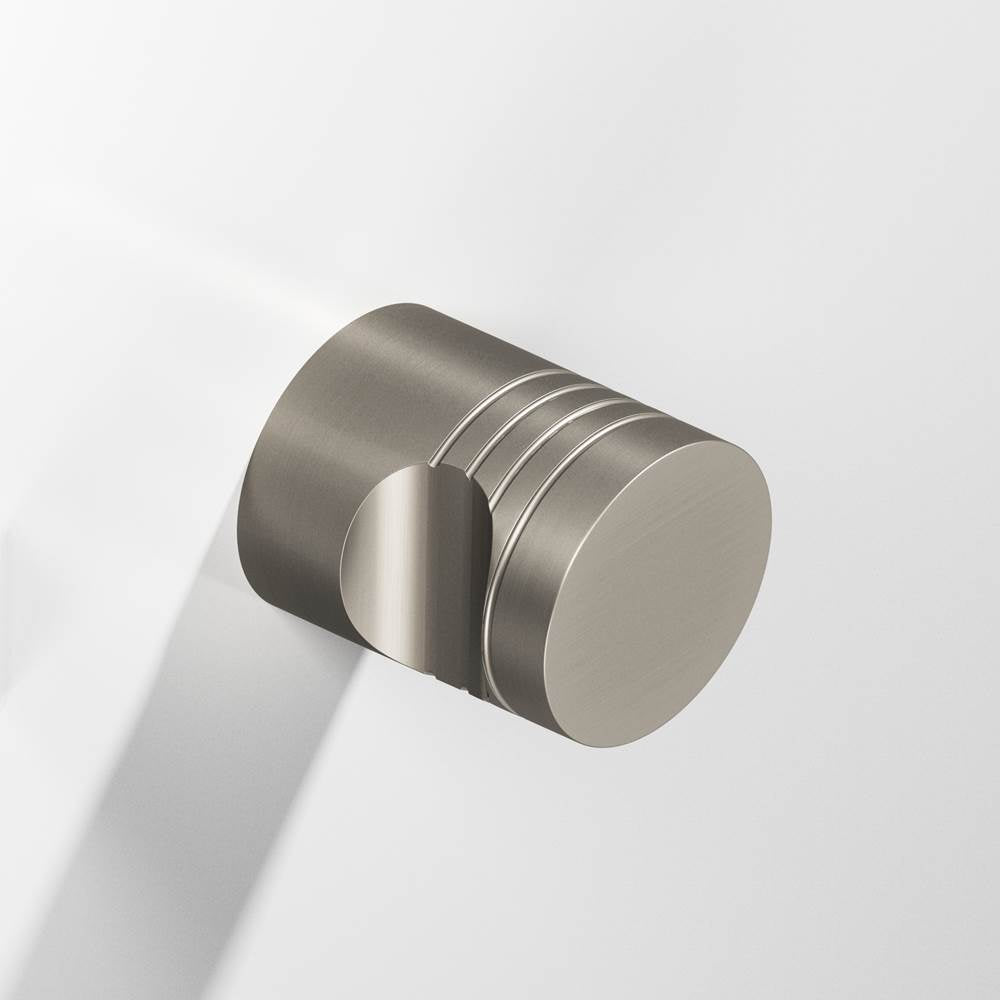 Colonial Bronze - 0.75'' diameter Round, grooved Cabinet Knob hand finished in Matte Pewter - Matte Pewter