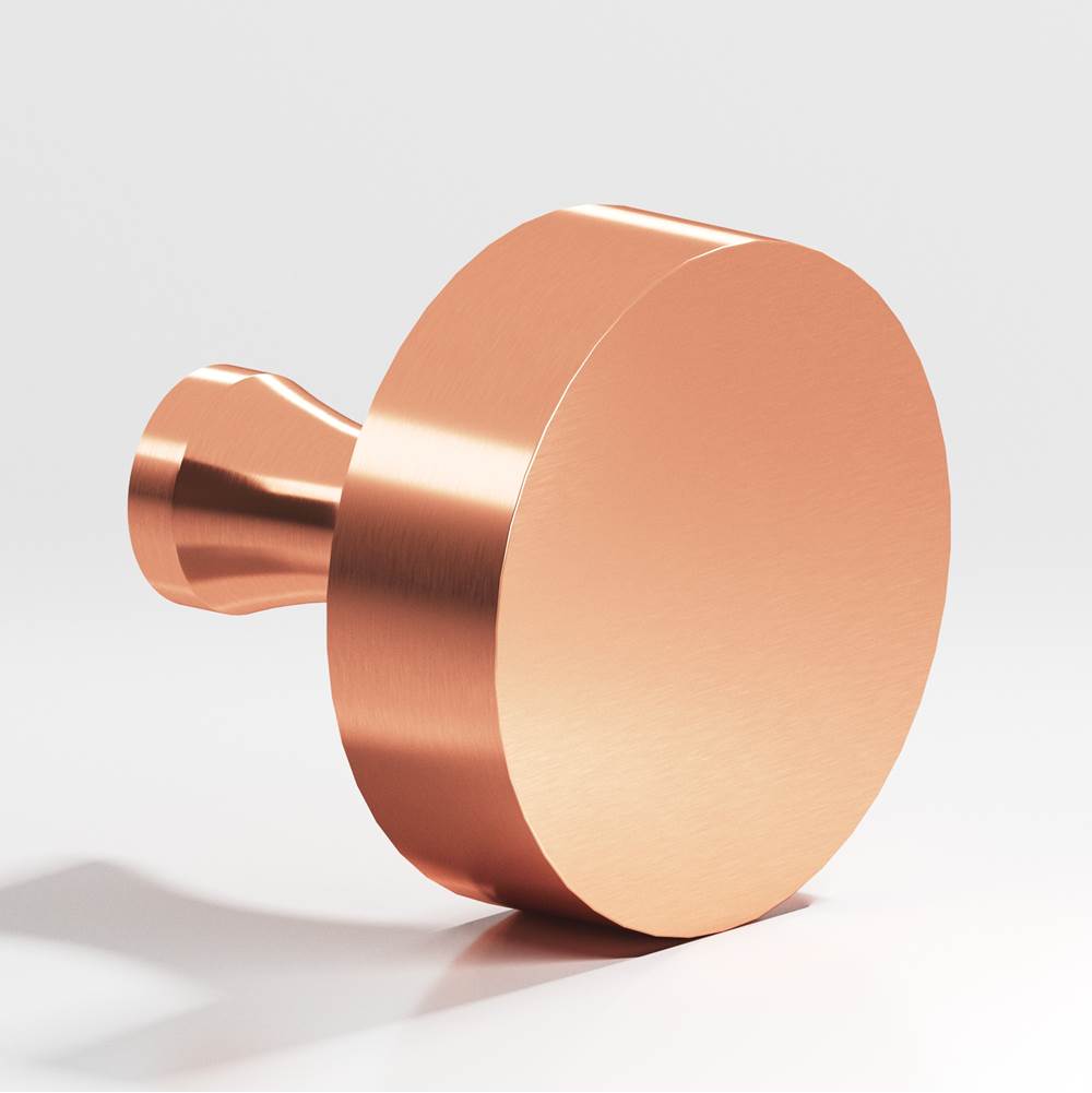 Colonial Bronze - 1.5'' diameter Round Cabinet Knob with flared post hand finished in Satin Copper - Satin Copper