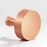 Colonial Bronze - 1.5'' diameter Round Cabinet Knob with flared post hand finished in Matte Satin Copper - Matte Satin Copper