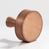 Colonial Bronze - 1.25'' diameter Round Cabinet Knob with flared post hand finished in Distressed Antique Copper - Distressed Antique Copper