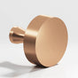 Colonial Bronze - 1'' diameter Round Cabinet Knob with flared post hand finished in Satin Bronze - Satin Bronze