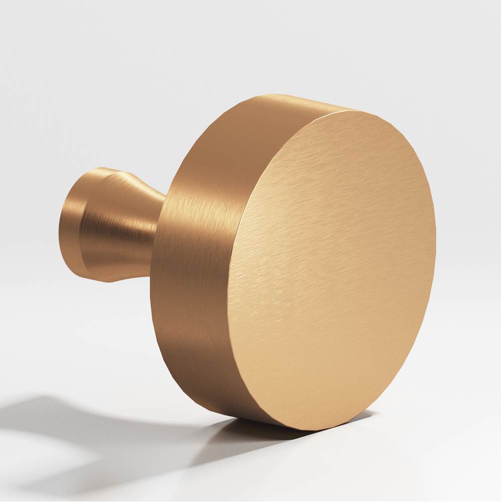 Colonial Bronze - 1'' diameter Round Cabinet Knob with flared post hand finished in Matte Satin Bronze - Matte Satin Bronze