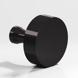 Colonial Bronze - 1'' diameter Round Cabinet Knob with flared post hand finished in Satin Black - Satin Black
