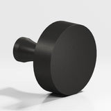 Colonial Bronze - 1.25'' diameter Round Cabinet Knob with flared post hand finished in Frost Black - Frost Black