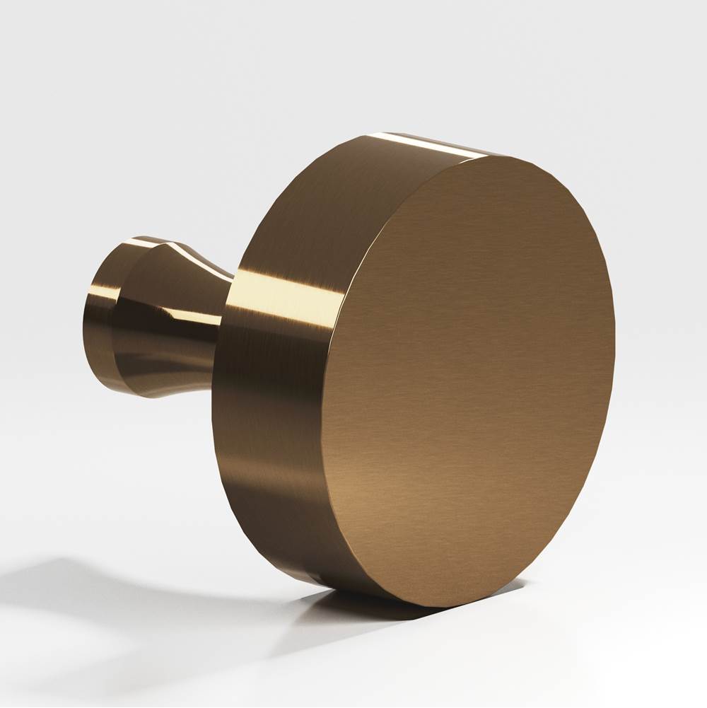 Colonial Bronze - 1.25'' diameter Round Cabinet Knob with flared post hand finished in Light Statuary Bronze - Light Statuary Bronze