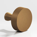 Colonial Bronze - 1'' diameter Round Cabinet Knob with flared post hand finished in Distressed Light Statuary Bronze - Distressed Light Statuary Bronze
