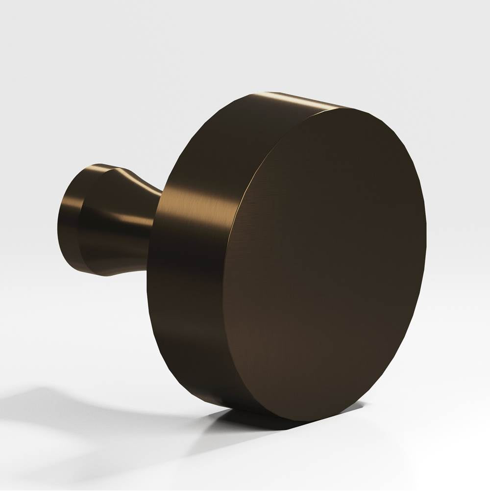 Colonial Bronze - 1.5'' diameter Round Cabinet Knob with flared post hand finished in Oil Rubbed Bronze - Oil Rubbed Bronze