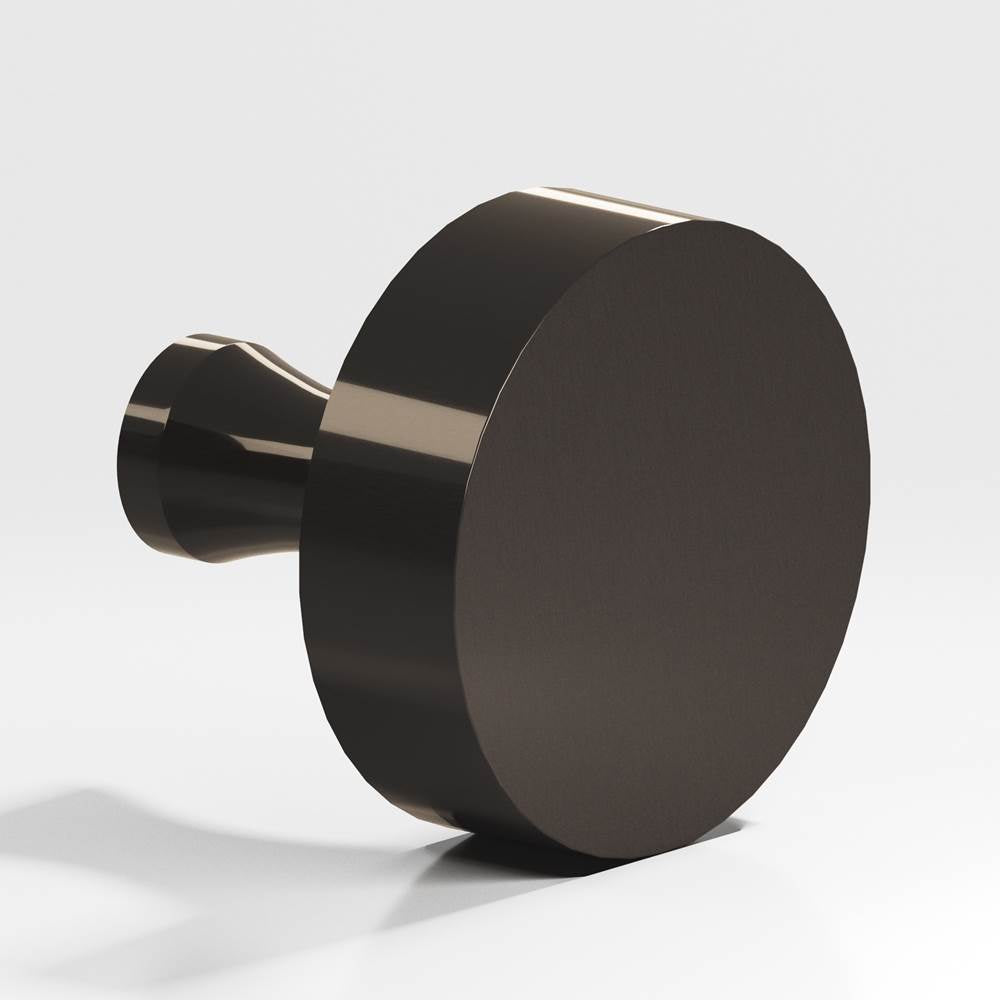 Colonial Bronze - 1.5'' diameter Round Cabinet Knob with flared post hand finished in Dark Statuary Bronze - Dark Statuary Bronze