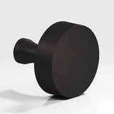 Colonial Bronze - 1'' diameter Round Cabinet Knob with flared post hand finished in Matte Dark Statuary Bronze - Matte Dark Statuary Bronze