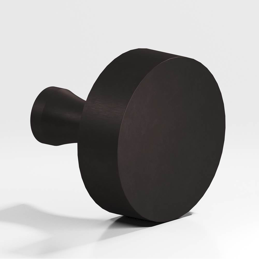 Colonial Bronze - 1.5'' diameter Round Cabinet Knob with flared post hand finished in Matte Dark Statuary Bronze - Matte Dark Statuary Bronze