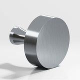 Colonial Bronze - 1'' diameter Round Cabinet Knob with flared post hand finished in Satin Chrome - Satin Chrome