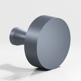 Colonial Bronze - 1'' diameter Round Cabinet Knob with flared post hand finished in Frost Chrome - Frost Chrome