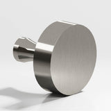 Colonial Bronze - 1.5'' diameter Round Cabinet Knob with flared post hand finished in Nickel Stainless - Nickel Stainless