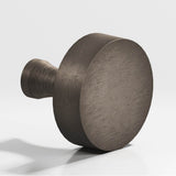 Colonial Bronze - 1.5'' diameter Round Cabinet Knob with flared post hand finished in Distressed Pewter - Distressed Pewter