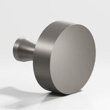 Colonial Bronze - 1.25'' diameter Round Cabinet Knob with flared post hand finished in Frost Nickel - Frost Nickel