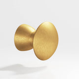 Colonial Bronze - 1.25'' diameter Round Cabinet Knob, Back-to-Back Shower Door Knob Kit hand finished in Weathered Brass - Weathered Brass