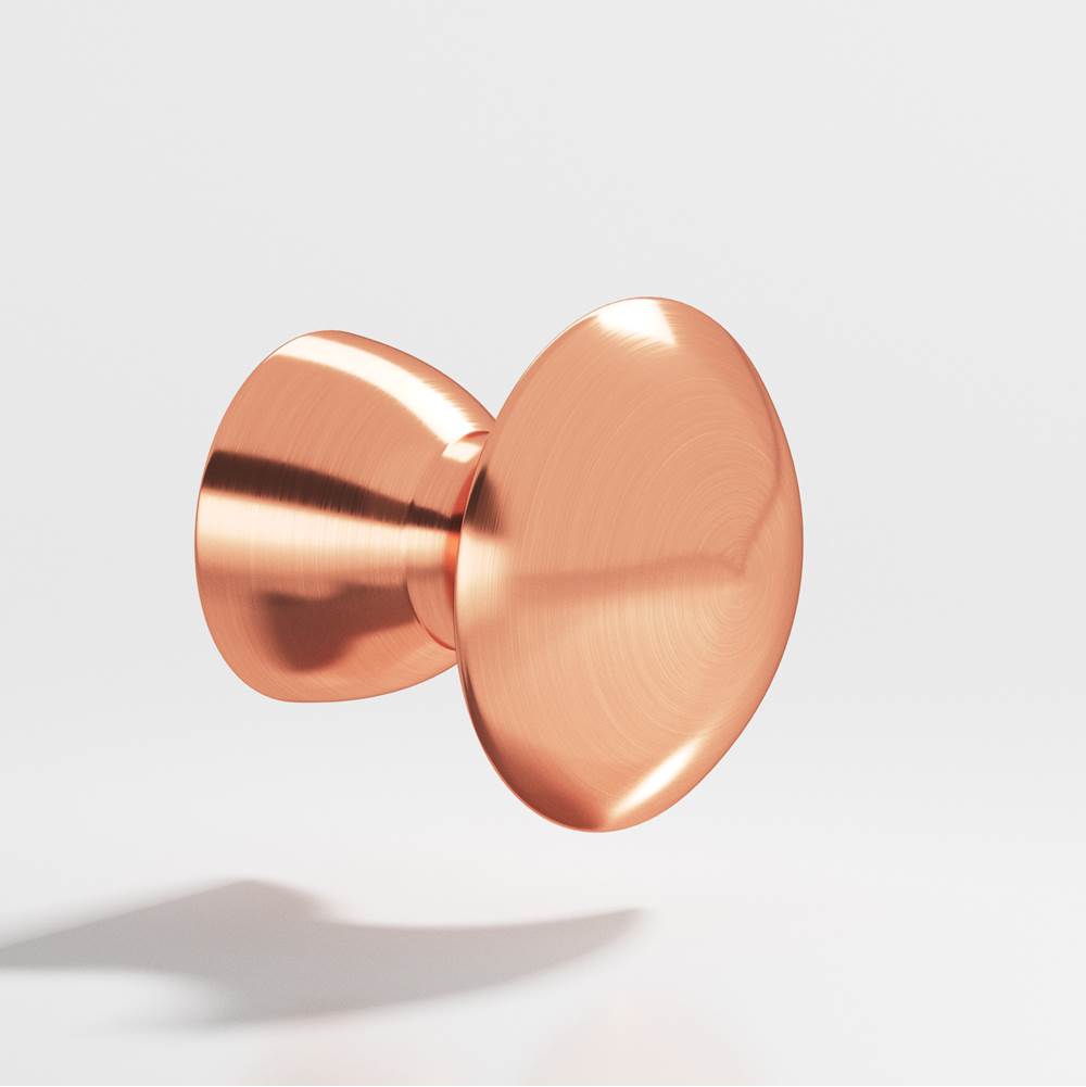 Colonial Bronze - 0.75'' diameter Round Cabinet Knob hand finished in Satin Copper - Satin Copper