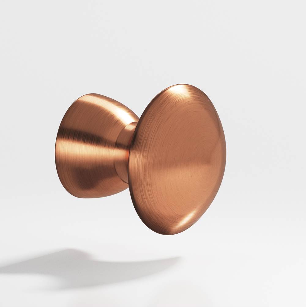 Colonial Bronze - 1'' diameter Round Cabinet Knob hand finished in Antique Copper - Antique Copper