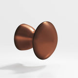 Colonial Bronze - 1'' diameter Round Cabinet Knob hand finished in Matte Antique Copper - Matte Antique Copper