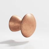 Colonial Bronze - 1.25'' diameter Round Cabinet Knob, Back-to-Back Shower Door Knob Kit hand finished in Distressed Antique Copper - Distressed Antique Copper