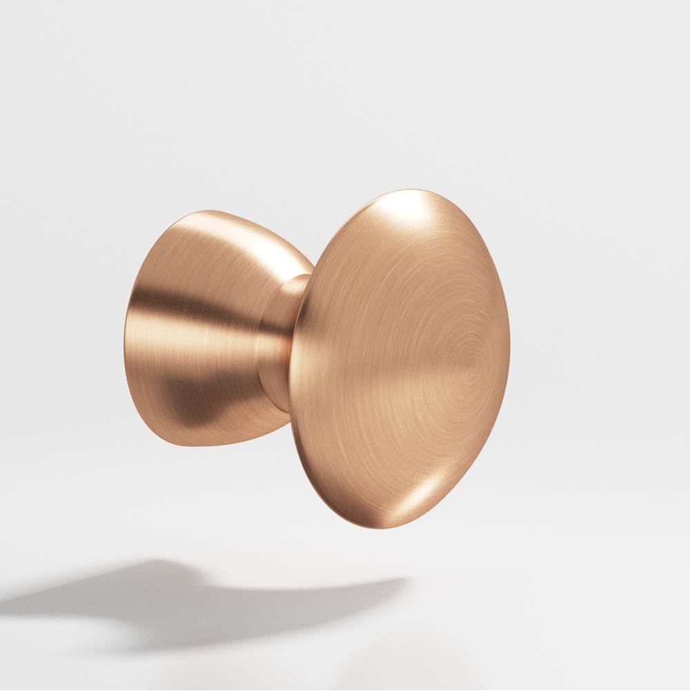 Colonial Bronze - 1.25'' diameter Round Cabinet Knob, Back-to-Back Shower Door Knob Kit hand finished in Satin Bronze - Satin Bronze