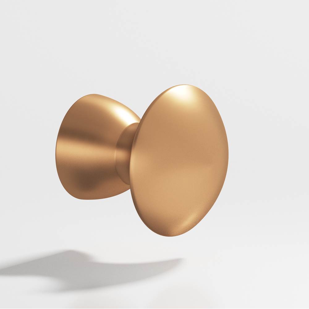 Colonial Bronze - 1.25'' diameter Round Cabinet Knob, Back-to-Back Shower Door Knob Kit hand finished in Matte Satin Bronze - Matte Satin Bronze