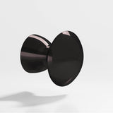Colonial Bronze - 1.25'' diameter Round Cabinet Knob, Back-to-Back Shower Door Knob Kit hand finished in Satin Black - Satin Black