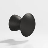 Colonial Bronze - 1'' diameter Round Cabinet Knob hand finished in Frost Black - Frost Black