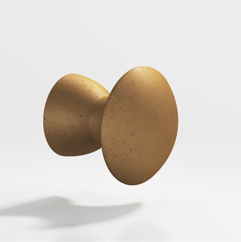 Colonial Bronze - 1.25'' diameter Round Cabinet Knob, Back-to-Back Shower Door Knob Kit hand finished in Distressed Light Statuary Bronze - Distressed Light Statuary Bronze