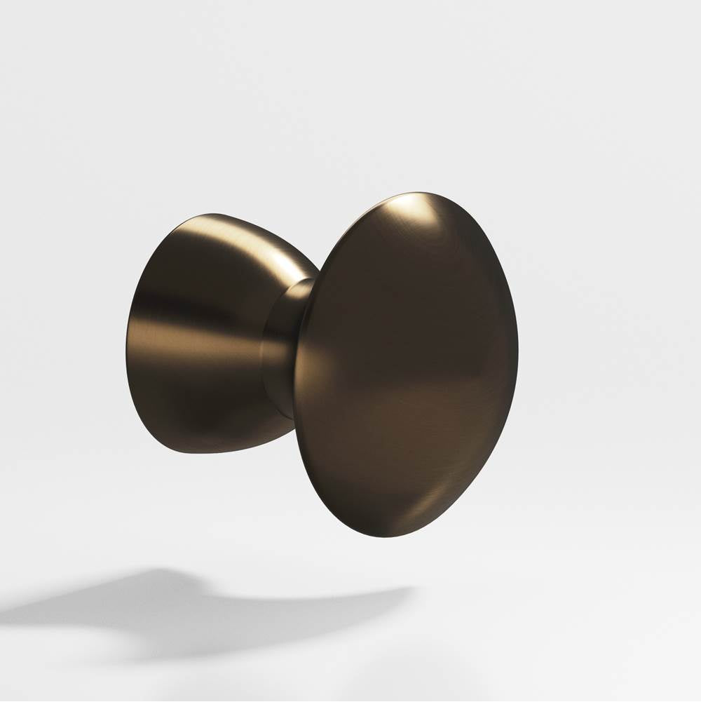 Colonial Bronze - 1'' diameter Round Cabinet Knob hand finished in Oil Rubbed Bronze - Oil Rubbed Bronze