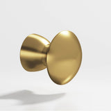 Colonial Bronze - 0.75'' diameter Round Cabinet Knob hand finished in Satin Brass - Satin Brass