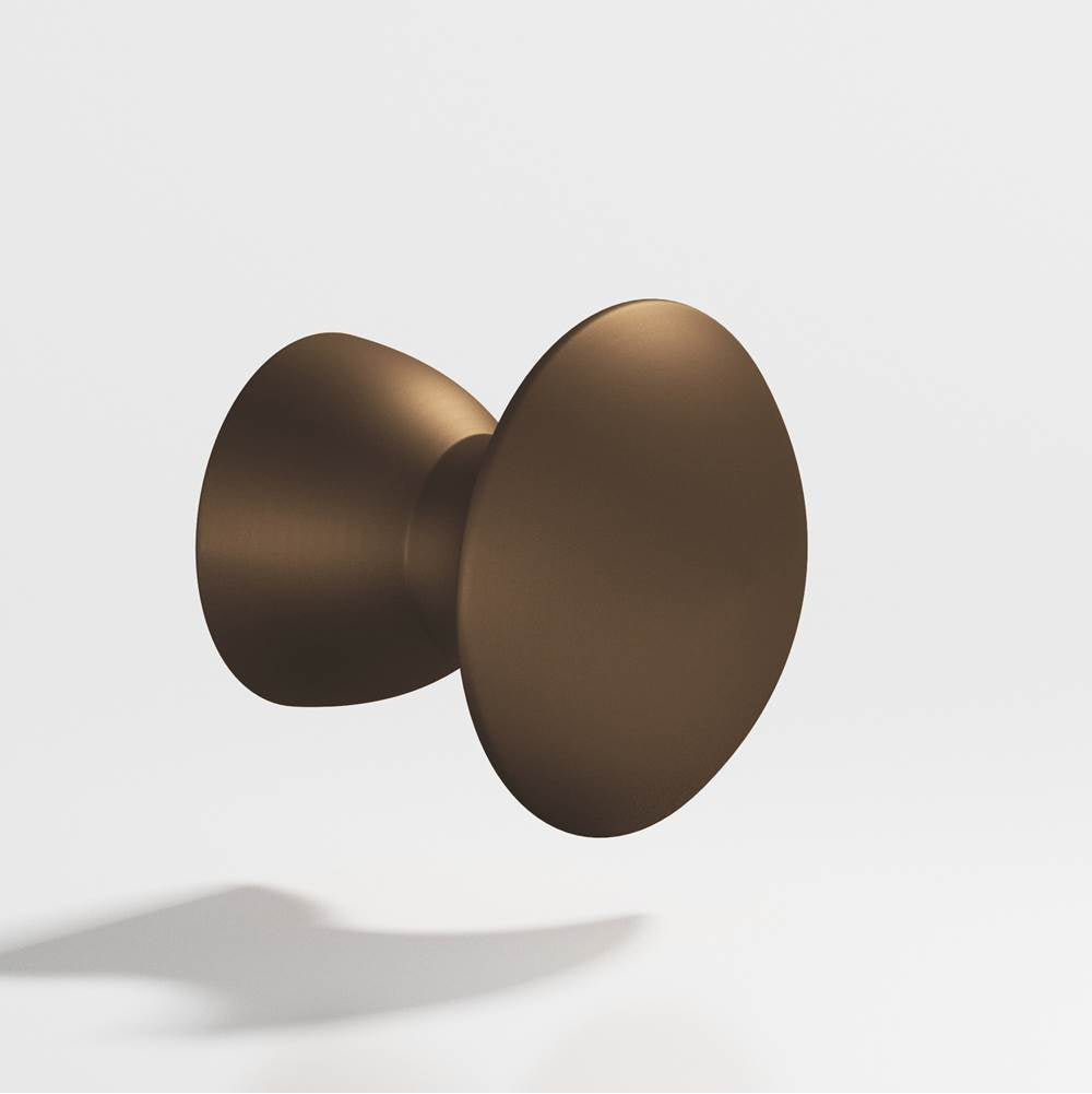 Colonial Bronze - 1'' diameter Round Cabinet Knob hand finished in Matte Oil Rubbed Bronze - Matte Oil Rubbed Bronze