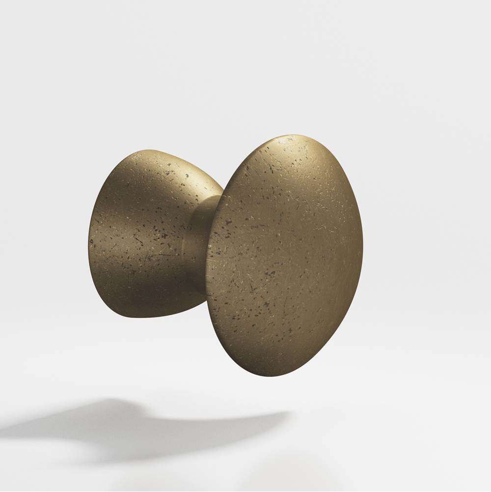 Colonial Bronze - 0.75'' diameter Round Cabinet Knob hand finished in Distressed Oil Rubbed Bronze - Distressed Oil Rubbed Bronze